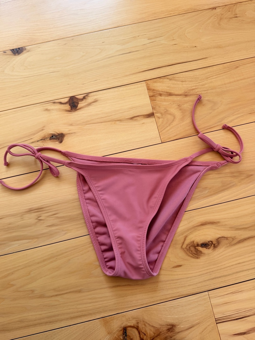 Tie-Side Bikini Bottom in Mauve Pink